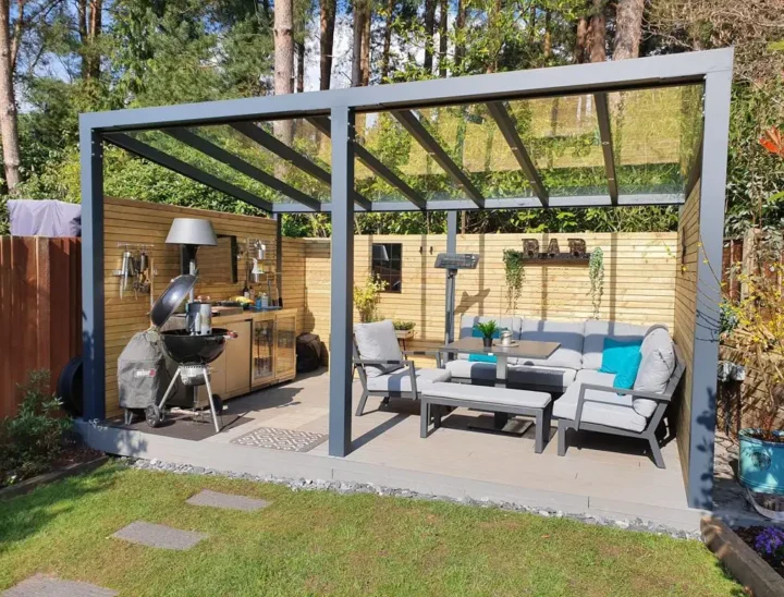 Camberley Glass Roof Pergola