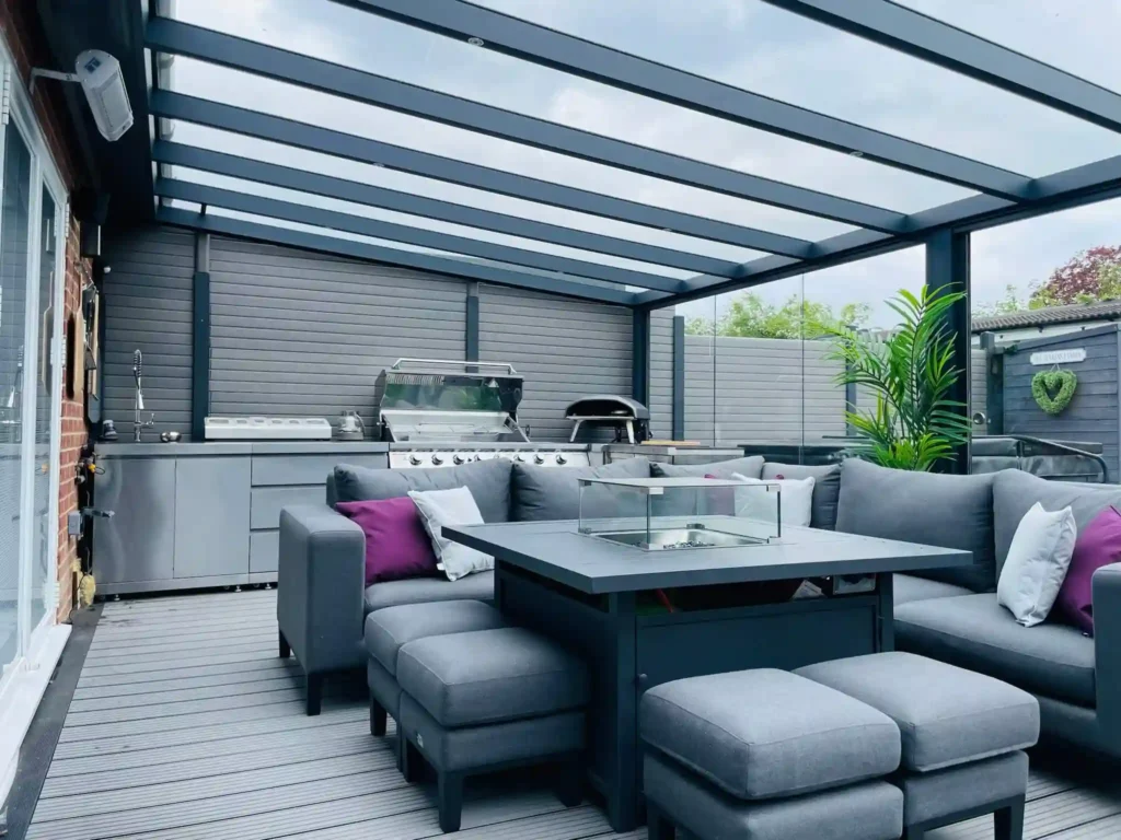 Trendline veranda with pitched roof